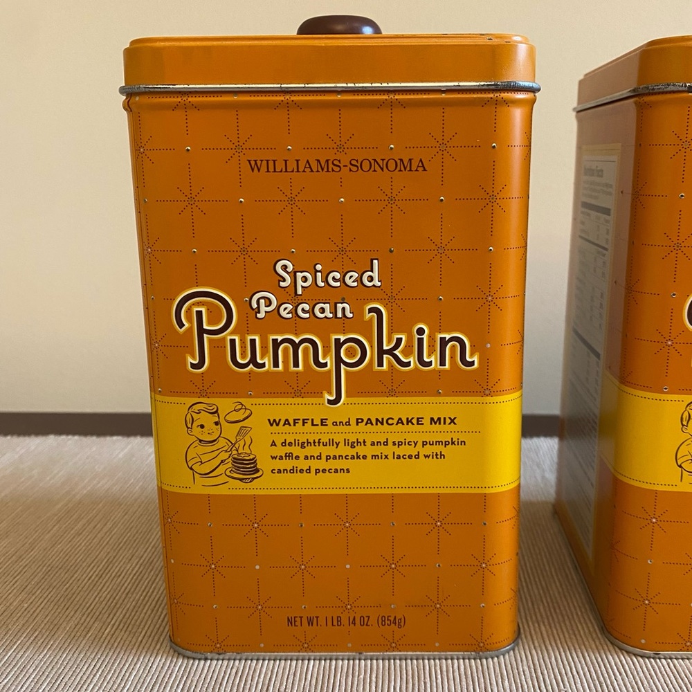 Williams Sonoma Spiced Pecan Pumpkin Waffle & Pancake Tins Set of 3 - Picture 4 of 16